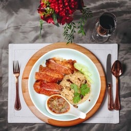 ข้าวเห็ดหอมไก่อบถัง