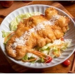 เทาซันด์สลัด สเต็กไก่กรอบ