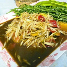 ครัวบ้านๆ  บ้านส้มตำไข่เจียว