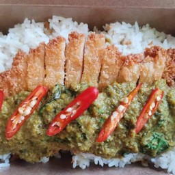 ข้าวไก่กรอบซอสเขียวหวาน