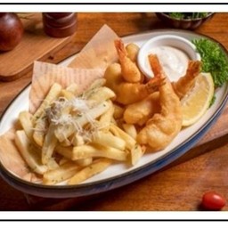 กุ้งทอดและเฟรนฟราย