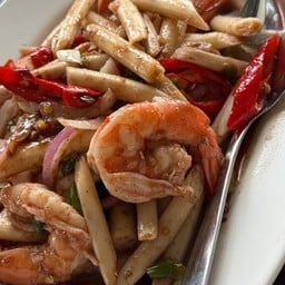 ผัดไหลบัวกุ้งกะปิ