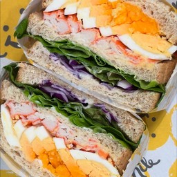 แซนวิชเกาหลี - ไข่ต้มปูอัด