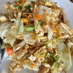 ข้าวราดผัดวุ้นเส้นหมูสับ