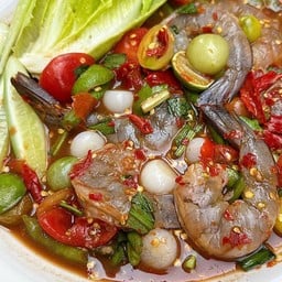 ยำกุ้งสด น้ำปลาร้า