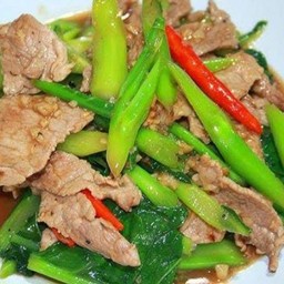 เนื้อผัดคะน้า(เป็นกับ)