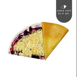 (Crepe Cafe By เครปแป้งอร่อย) เครปแยมบลูเบอรี่หมูหยองนมข้น