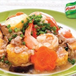 เต้าหู้น้ำเเดงกุ้ง