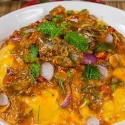 ข้าวยำปลากระป๋องไข่ข้น