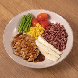 ไก่เทอริยากิกับข้าวหอมมันปู