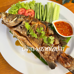 ปลากระพงทอดน้ำปลา