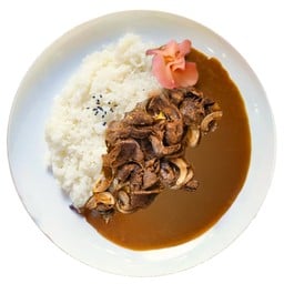 ข้าวหน้าแกงกะหรี่เนื้อชาบู
