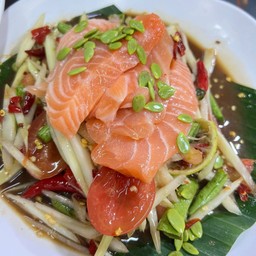 ตำปูปลาร้าแซลมอน