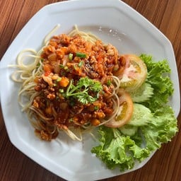 ครัวกิ่งกาน ส้มตำ สเต็ก ปลาแม่น้ำ กาญจนบุรี