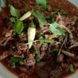 ลาบเนื้อสุก