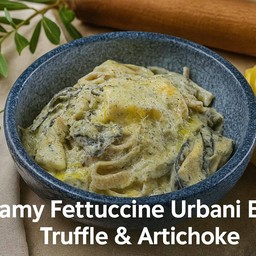 Creamy Fettuccine Urbani Black Truffle & Artichoke