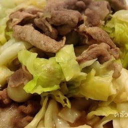 เนื้อผัดกะหล่ำ(ราดข้าว)