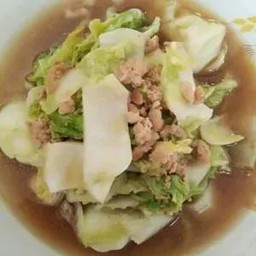 ข้าวผัดผักกาดขาวหมูสับ