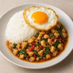 ลูกชิ้นทอด&กะเพราหมู ลูกชิ้นทอด