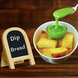 ปังปิ้งแผ่นจิ้มสังขยาใบเตย