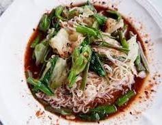 ข้าวปุ้นซาวน้ำปลาร้าเจ