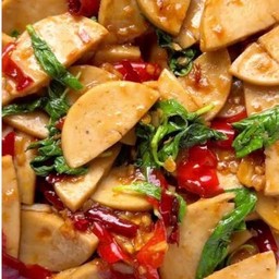 ข้าวกะเพราหมูยอ#ฟรีไข่ดาว