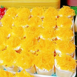 mini cake ฝอยทอง 10 ชิ้น