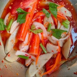 ยำไก่ยอปูอัด