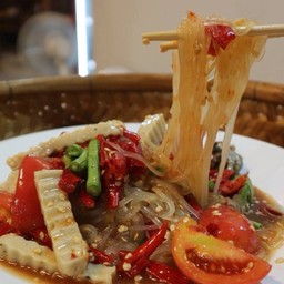 ตำเส้นเล็กปูปลาร้ายอ