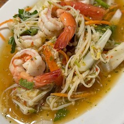 ยำเห็ดกุ้ง