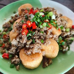 เต้าหู้คั่วหมูสับ