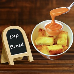 ปังปิ้งเเผ่นจิ้มครีมไข่เค็ม