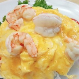 ข้าวไข่ข้น กุ้ง