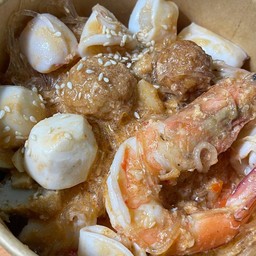 สุกี้แห้งวุ้นเส้นทะเลไม่ใส่ผักทุกชนิด