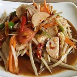 ตำปลาร้าใส่หมูยอ