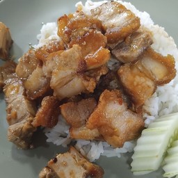 Crispy Pork With Garlic On Rice