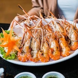 กุ้งนางเผา 1 กิโล/Grilled River Prawns 1 kg/烤大河虾 两斤