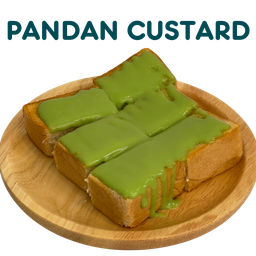 ขนมปังปิ้งเนย สังขยาใบเตย