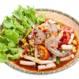 ตำเหลาไหลบัวกุ้งสด