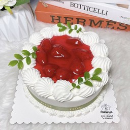 1P-เค้กสตอเบอร์รี่นมสด ขนาด 1 ปอนด์