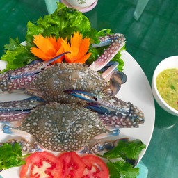 ปูม้า ไซส์ใหญ่ นึ่ง น้ำจิ้ม ซีฟู้ด 2ตัว