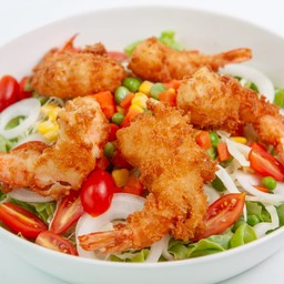 สลัดกุ้งทอด