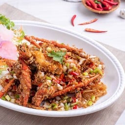 กุ้งแชบ๊วยคั่วพริกเกลือ/Stir-Fried Tiger Prawns with Chili and Salt/椒盐大虾