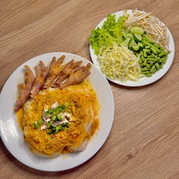 ชุดขนมจีนน้ำยาไก่/ตีนไก่/อกไก่ฉีก/ชุดผักเพื่อสุขภาพ