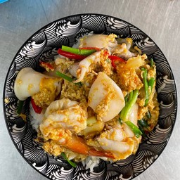 ข้าวหน้าผัดผงกระหรี่