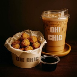 เซ็ตไก่ป็อป size XL กับเครื่องดื่ม