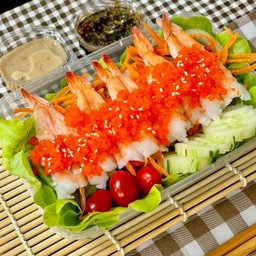 สลัดกุ้งซูชิ+ไข่กุ้ง