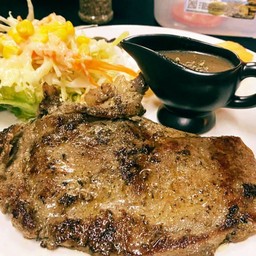 สเต็กหมูพริกไทยดำ