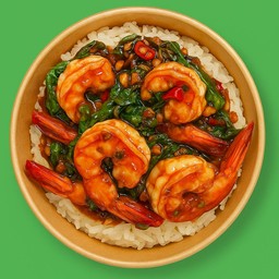 ข้าวกระเพรากุ้ง