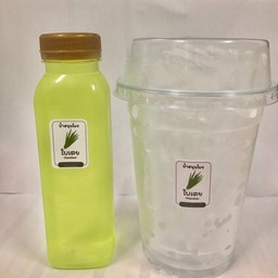 น้ำใบเตยหอม+แก้วพร้อมน้ำแข็ง